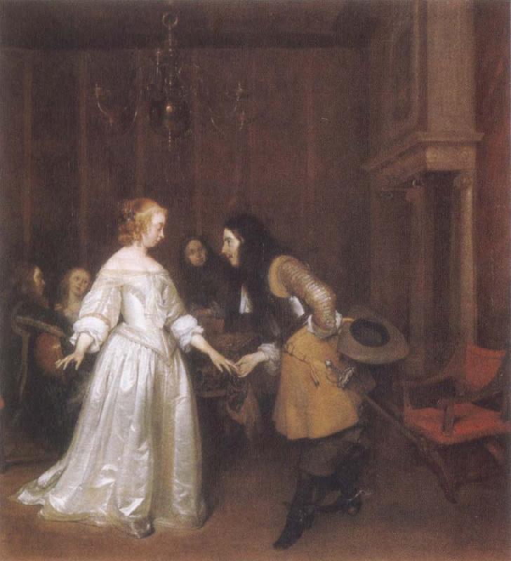 Gerard Ter Borch Dancing Couple Germany oil painting art